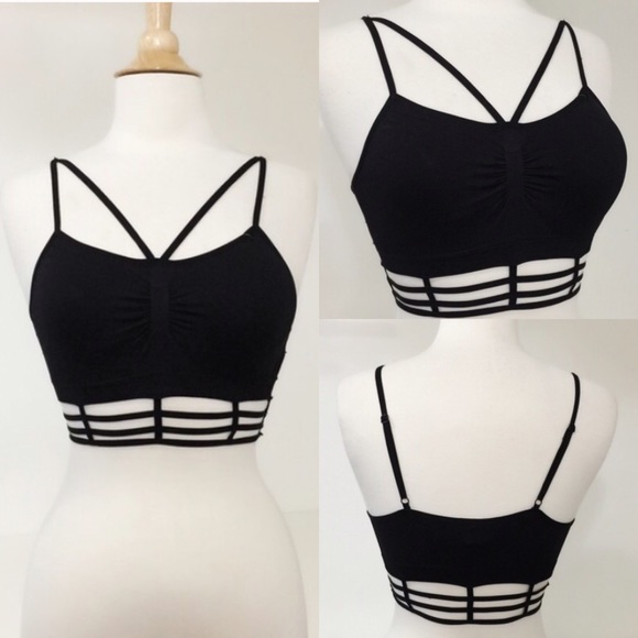 •ONE LEFT• Caged Black Bralette - Picture 2 of 3