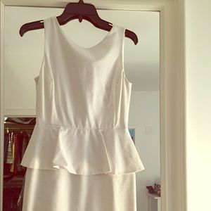 Banana Republic white peplum dress NWT size 2