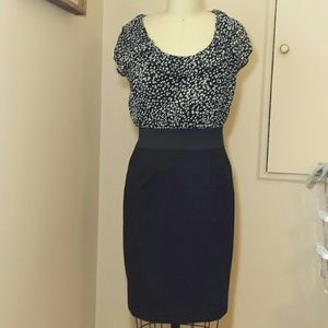 Black and white polka dot dress