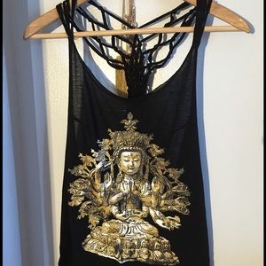 Open racer back tank