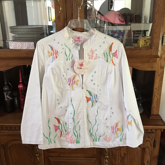 Quacker Factory Embroidery Jacket☀️☀️☀️