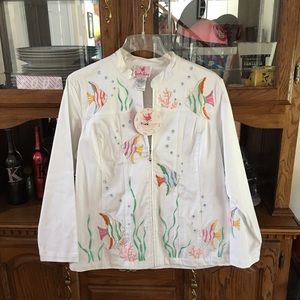 Quacker Factory Embroidery Jacket☀️☀️☀️