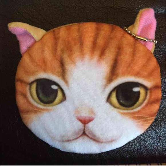 NEW cat face pouch