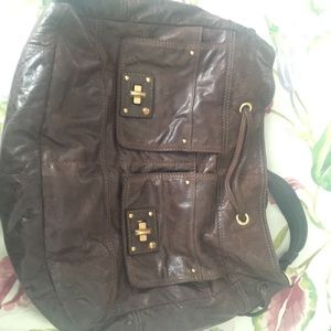 Brown vintage leather bag