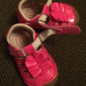 Adorable bright pink Stride Rite toddler shoes