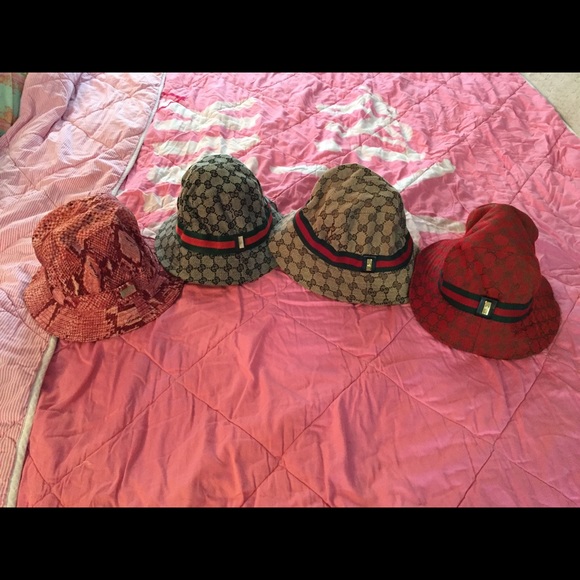 red gucci bucket hat