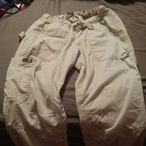 Khaki scrub pants xs petite