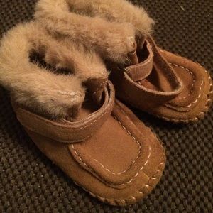 Furry boot for toddler