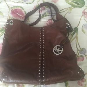 Brown leather bag