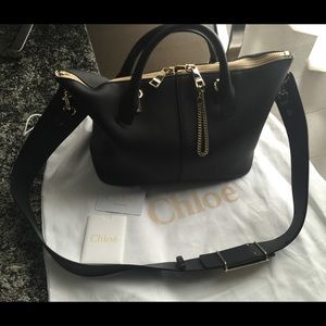 Chloe Baylee medium pebbled black tote NWT