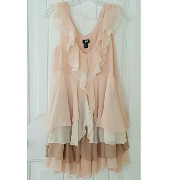 Peach Ruffled Dress