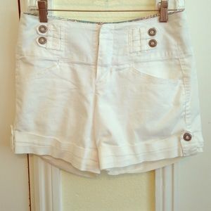 White high waisted shorts