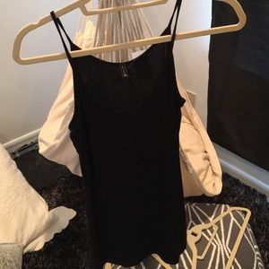 Black Skinny Strap Tanktop