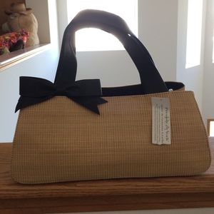 Preston & York straw and leather purse