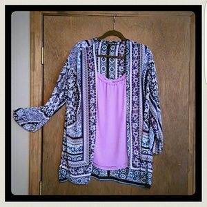 Express Boho Print Kimono Top