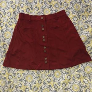 Zara faux suede aline skirt