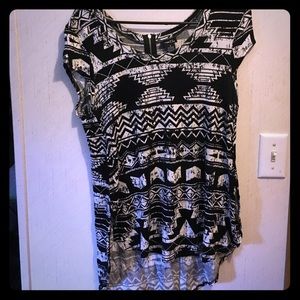 Black Tribal Print Shirt