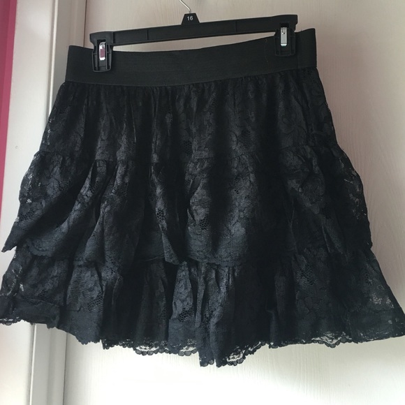 Black, lace skirt