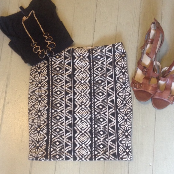 Print  cotton stretch mini skirt