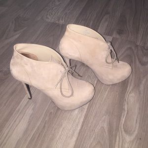 STEVEN By Steve Madden Taupe Heeled Ankle Boots