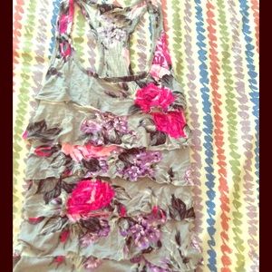 Floral layer tank