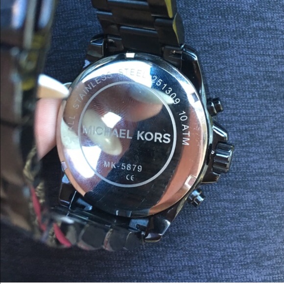 Michael Kors black and rose gold watch