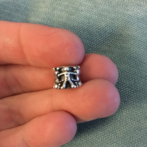 Sterling silver charm bead for Pandora bracelets.