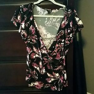 Beautiful black floral top