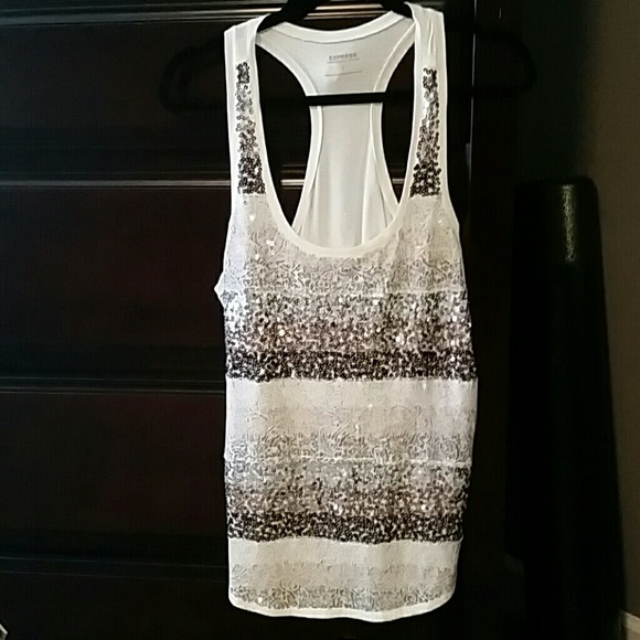 Gorgeous Express sequined tank top