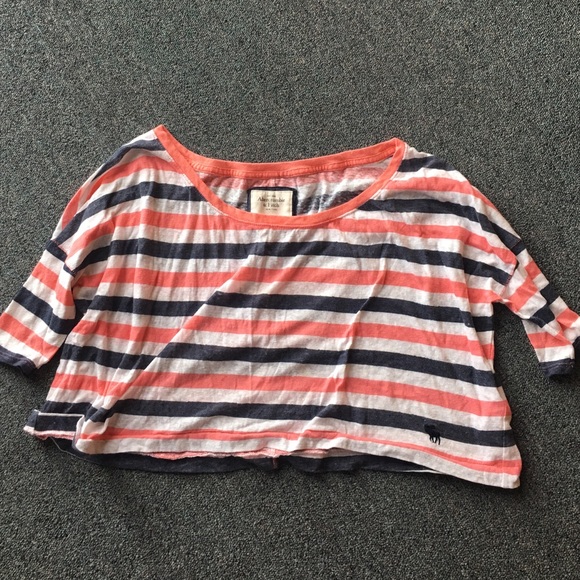 Pink and blue crop top