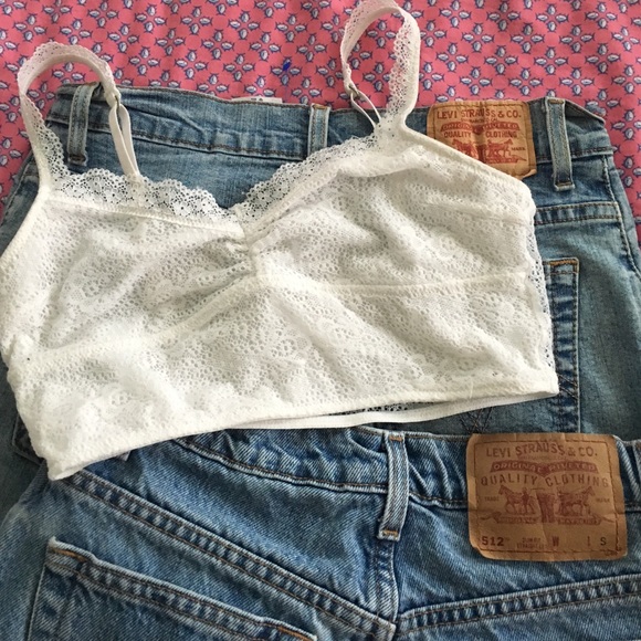 white lace bralette