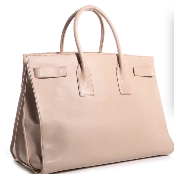 SAINT LAURENT Classic Bag Large Sac de Jour Beige - Picture 2 of 3