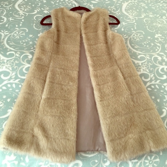 Zara faux fur vest