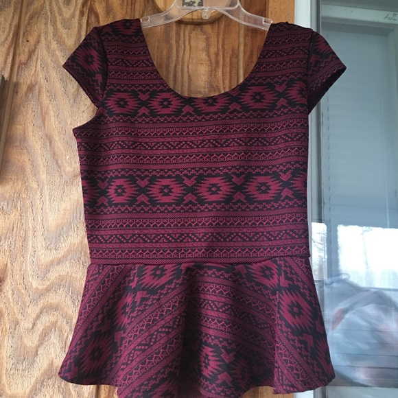 Black and red crop top