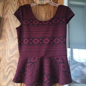 Black and red crop top