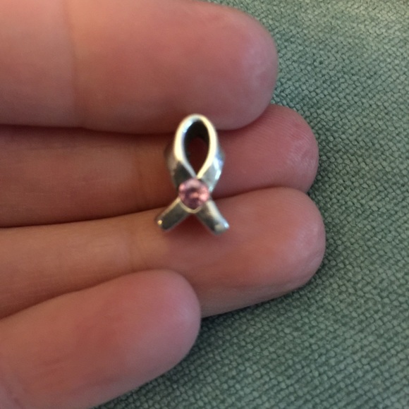 Chamilia breast cancer sterling silver bead