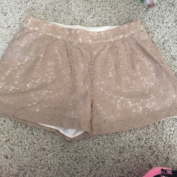 Forever 21 Pants - Nude lace shorts