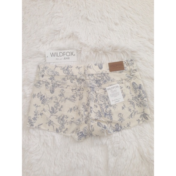 Wildfox Couture The Lara Toile Blue Floral Shorts - Picture 3 of 4