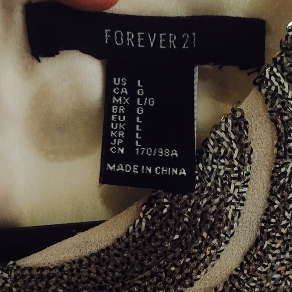 Blush/ soft cream color dress w gunmetal sequins - Picture 3 of 4