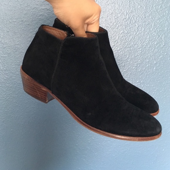 Sam Edelman Petty Boots Black Suede Sz 6.5