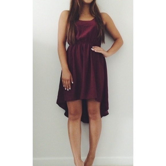 cotton on high low purple dress