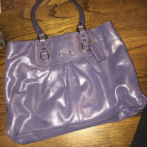 Purple coach bag