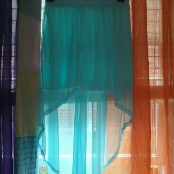 Pale Mint Chiffon short /long lined skirt - Picture 1 of 1
