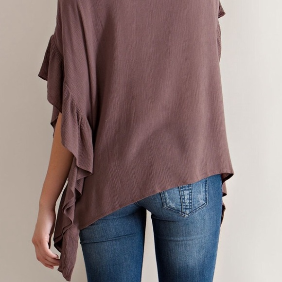 ‼️Mocha Crochet Blouse - Picture 4 of 4