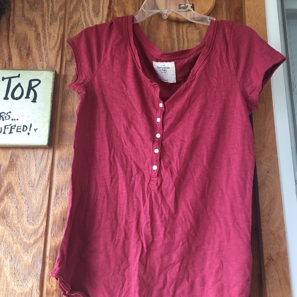 Maroon button down