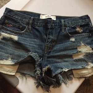 Hollister high waisted jean shorts