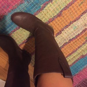Brown tall boots