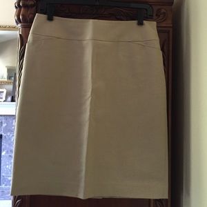 Khaki lined pencil skirt - NWOT
