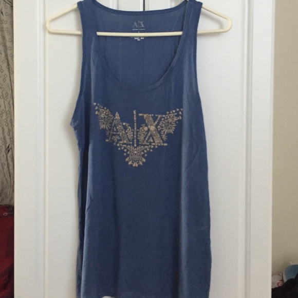 Armani Exchange blue tank top