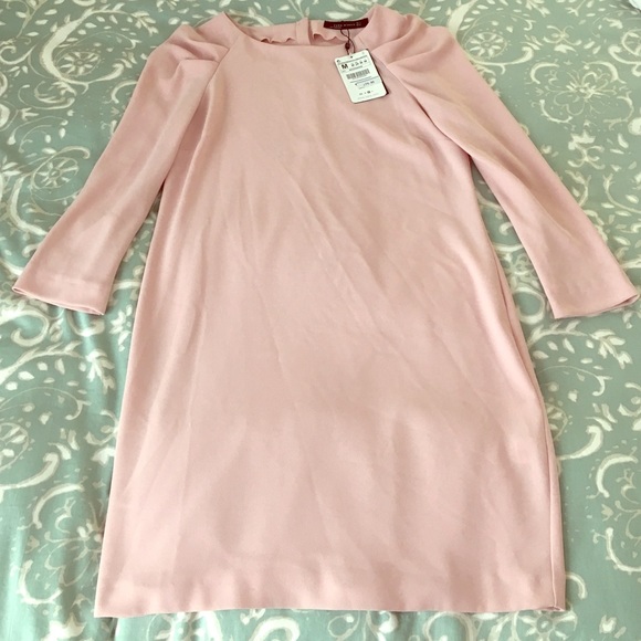Zara shift dress with shoulder detail